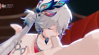 【崩坏】巨乳爻光光滑美臀狂野骑乘-口交封面